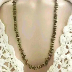 Vintage Unakite  gemstone necklace